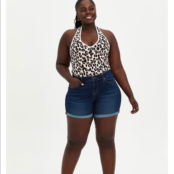Torrid Leopard Halter Top 5X - Picture 2 of 9